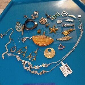 Mixed Charm/Pendant Lot With Necklace